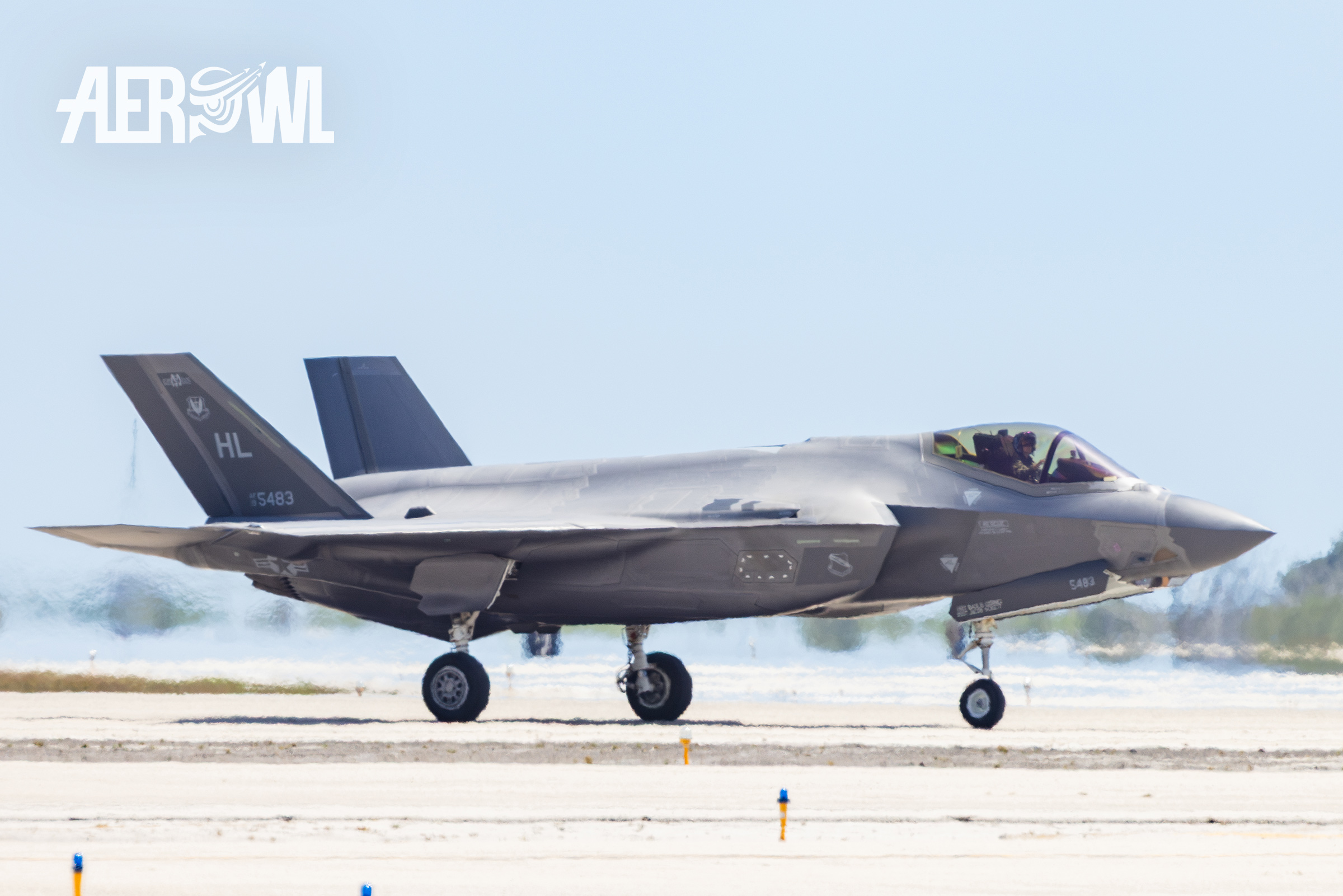 Melanie “Mach” Kluesner taxiing her Lockheed Martin F-35A Lightning II during the NAS Key West Southermost Air Spectacular in Florida.