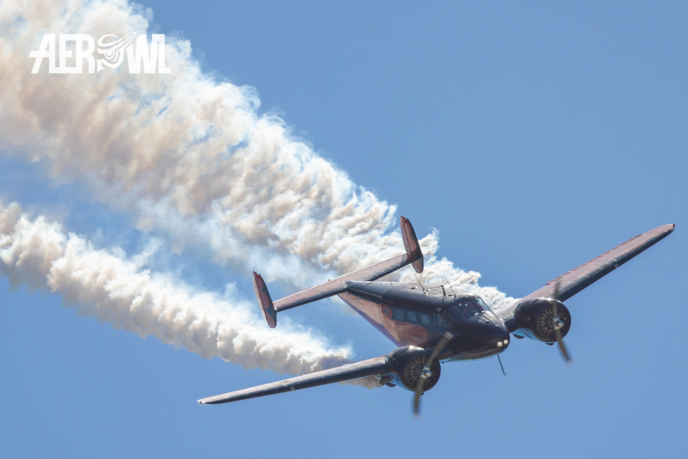 Matt Younkin with a really stunning air display in his Beechcraft Beech 18 at the NAS Key West Southernmost Air Spectacular in Florida 2025.