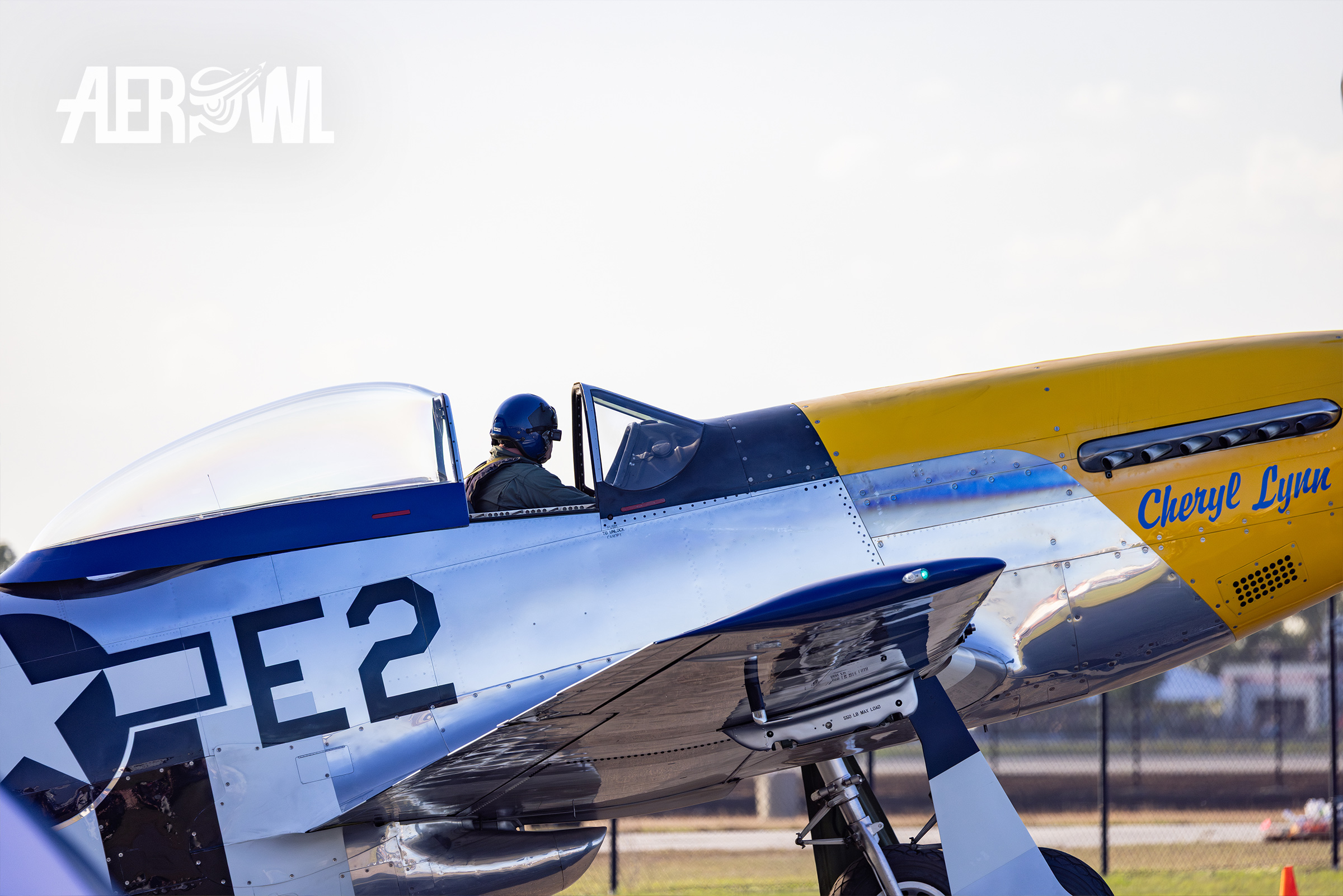 North American P-51 "Mustang" "Cheryl Lynn" warm up phase during the Sun´n Fun 2025 in Lakeland, Florida.