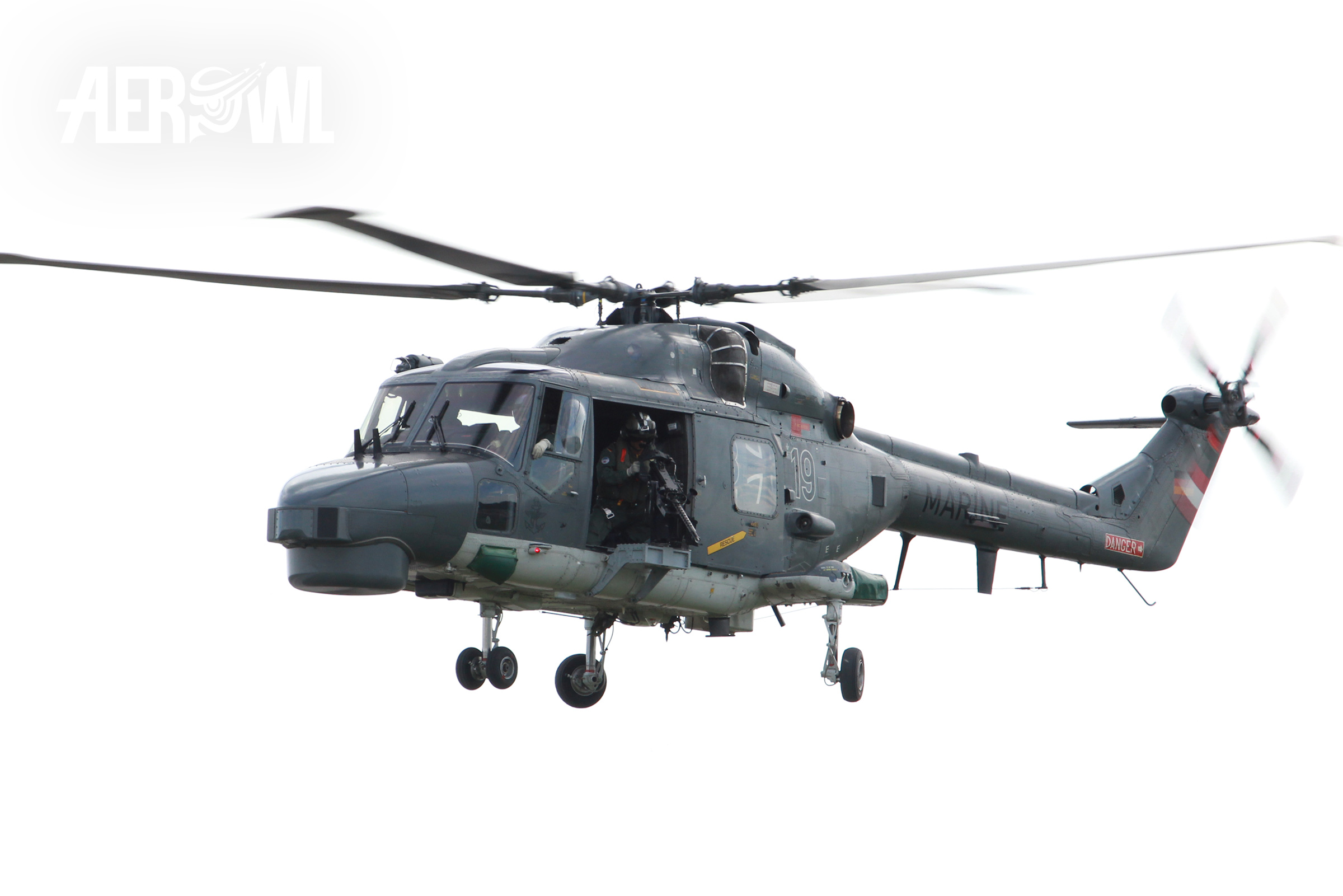 A Westland Sea Lynx Mk88A of the Bundeswehr at the ILA 2014 on the BER airport Berlin-Brandenburg in Germany.