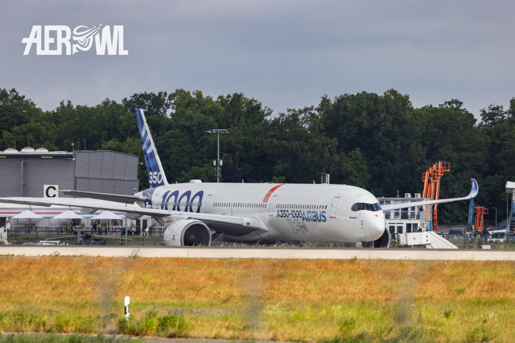 The Presentation of the brand new Airbus A350-1000 at the ILA Berlin 2026 on the BER Airport Berlin Brandenburg.