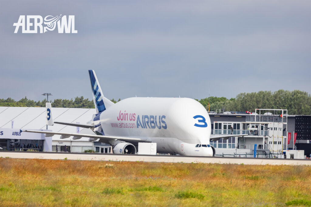 The interessting looking Airbus Beluga #3 is a welcome guest on every aviation show. Spottet during the ILA Berlin 2026 at the BER Airport Berlin Brandenburg.