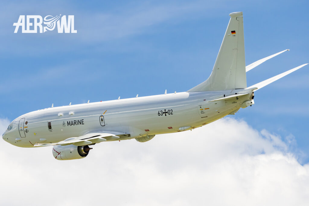 A brand-new Poseidon 63+02 on the flight line at Fliegerhorst Laage during the Tag der Bundeswehr 2026.
