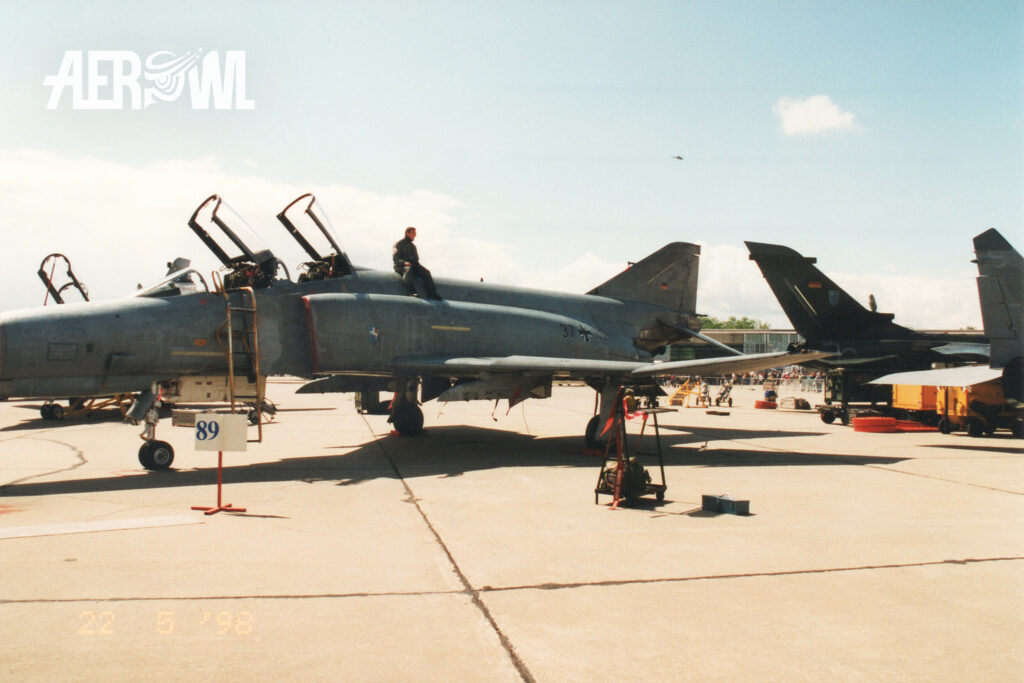This pilot of F-4F Phantom II 37+75 had arguably the best view of ILA 1998 in Berlin-Schönefeld.