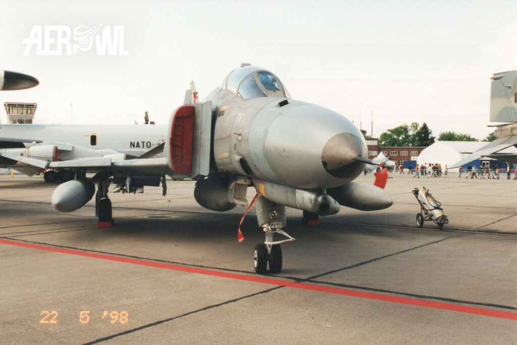 McDonnell Douglas F-4E Phantom II of the Hellenic Air Force on static display during ILA 1998 in Berlin-Schönefeld.
